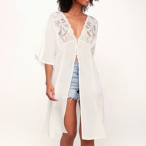 White sheer embroidered maxi top